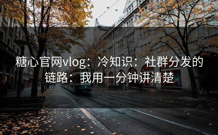 糖心官网vlog：冷知识：社群分发的链路：我用一分钟讲清楚